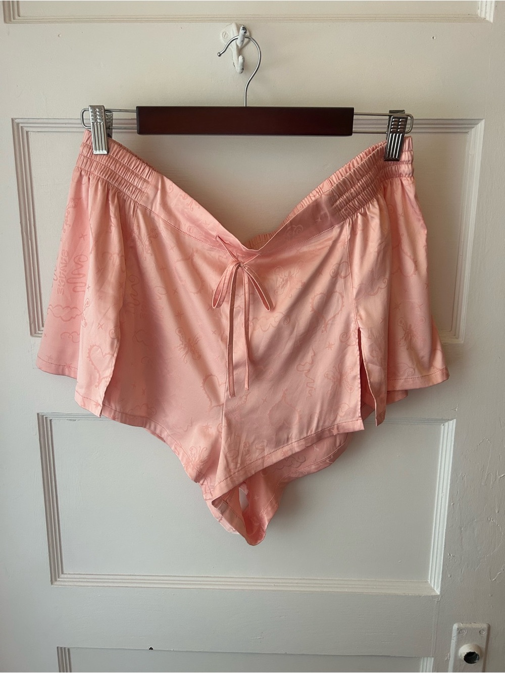 Savage X Fenty Coral Satin Lounge Shorts